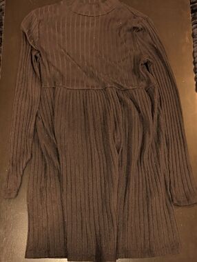 SO Black Ribbed Long-Sleeve Knit Dress